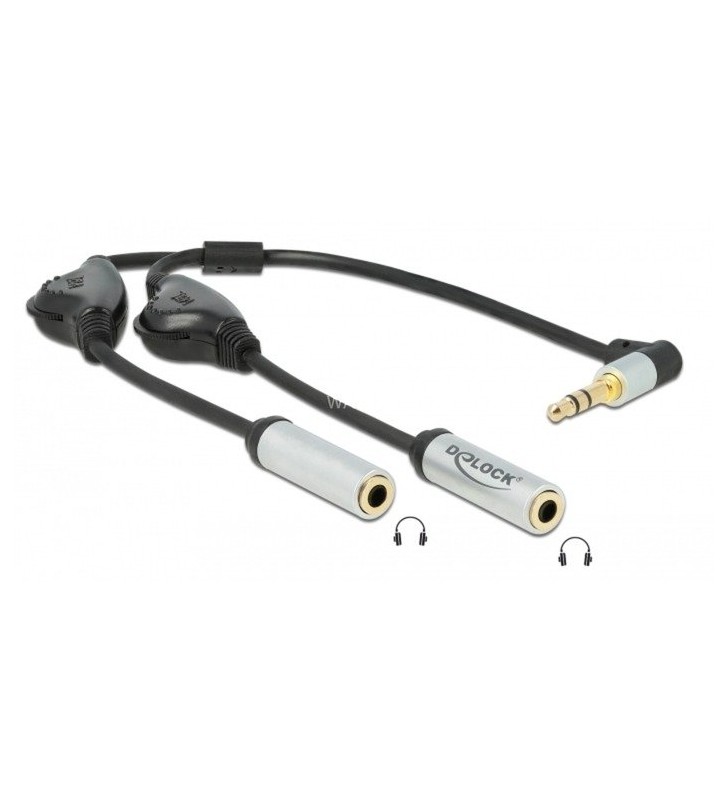Audio Splitter Klinkenstecker 3,5mm  2x Klinkenbuchse 3,5mm, Y-Kabel