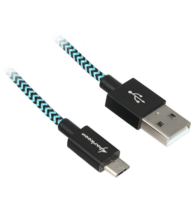 Kabel USB A 2.0 Stecker  Micro-USB Stecker (Alu + Braid)