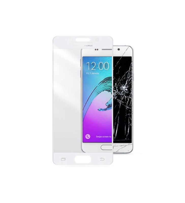 Cellularline Second Glass Capsule - Galaxy A5 (2016) Vetro temperato resistente con cornice Trasparente Bianco