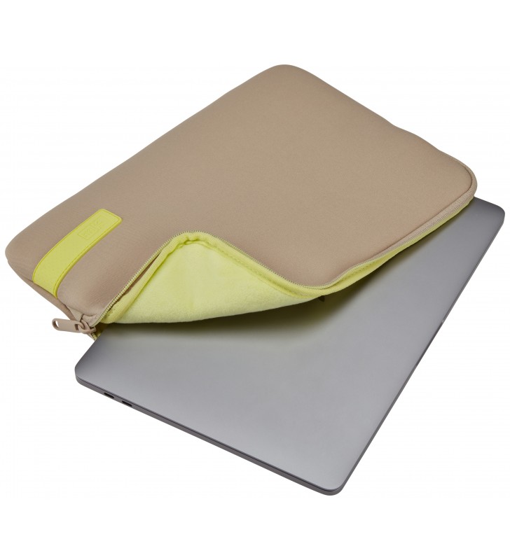 Case Logic Reflect REFMB-113 Plaza Taupe/Sun-Lime borsa per notebook 33 cm (13") Custodia a tasca Grigio talpa