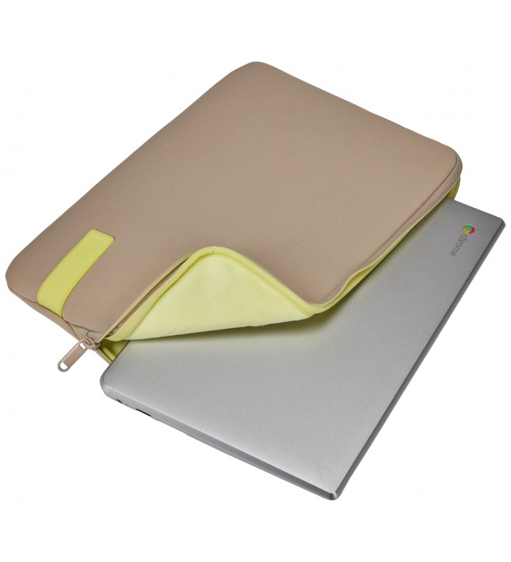 Case Logic Reflect REFPC-113 Plaza Taupe/Sun-Lime borsa per notebook 33,8 cm (13.3") Custodia a tasca Grigio talpa
