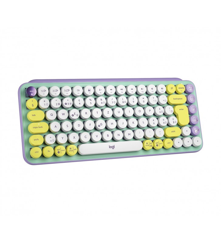 Logitech POP Keys Wireless Mechanical Keyboard With Emoji Keys tastiera RF senza fili + Bluetooth QWERTZ Svizzere Colore menta
