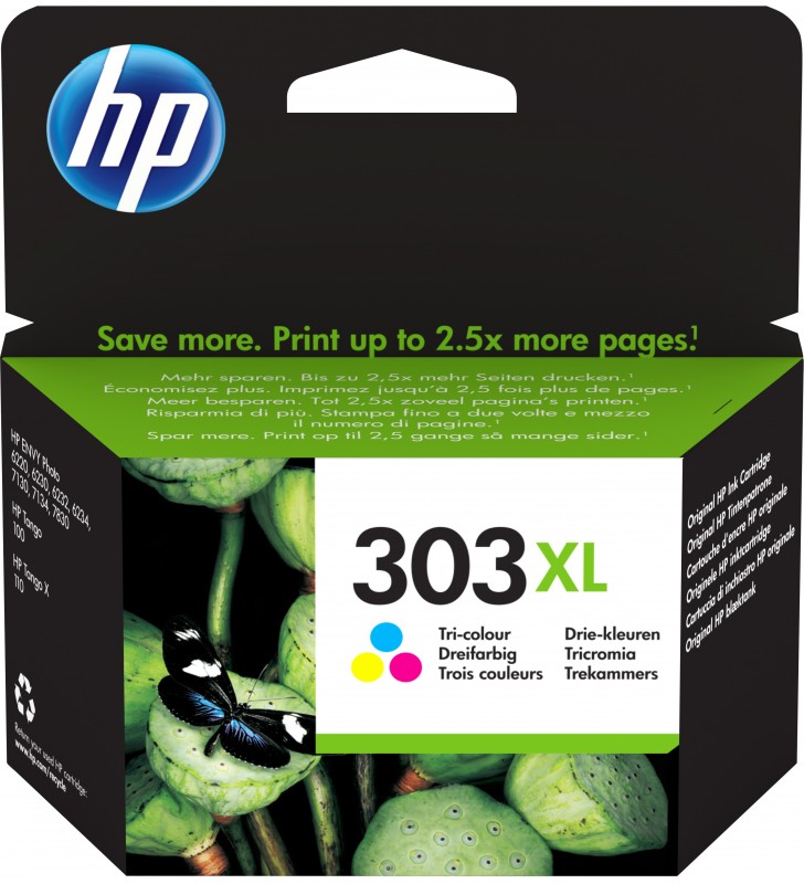 HP Cartuccia di inchiostro in tricromia originale ad alta capacità 303XL