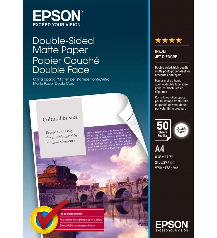 Epson Double-Sided Matte Paper - A4 - 50 de coli