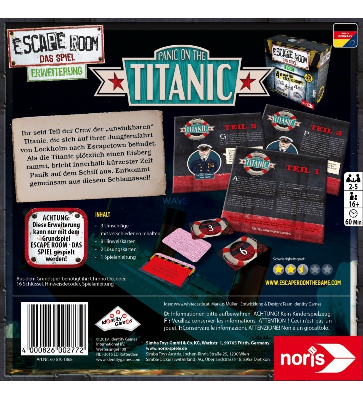 Escape Room: Panic on the Titanic, Partyspiel