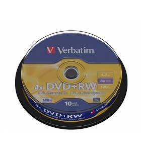 Verbatim DVD+RW Matt Silver 4,7 Giga Bites 10 buc.
