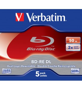 Verbatim BD-RE DL 50GB 2 x 5 Pack Jewel Case 50 Giga Bites 5 buc.