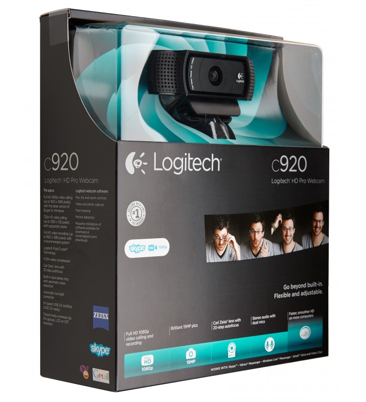 Logitech C920 camere web 15 MP 1920 x 1080 Pixel USB 2.0 Negru