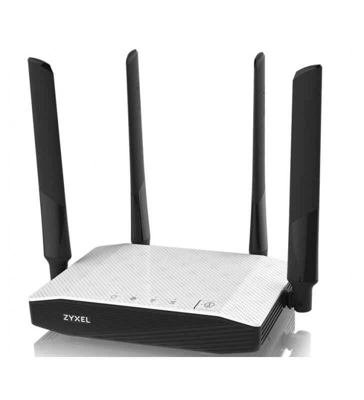 Zyxel NBG6604 router wireless Bandă dublă (2.4 GHz/ 5 GHz) Fast Ethernet Negru, Alb