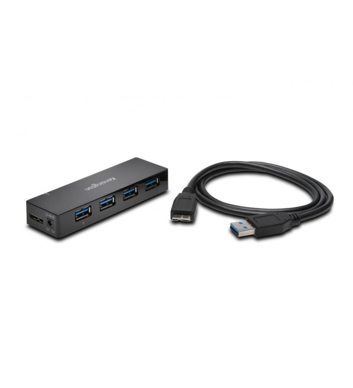 Kensington UH4000C USB 3.2 Gen 1 (3.1 Gen 1) Micro-B 5000 Mbit/s Negru