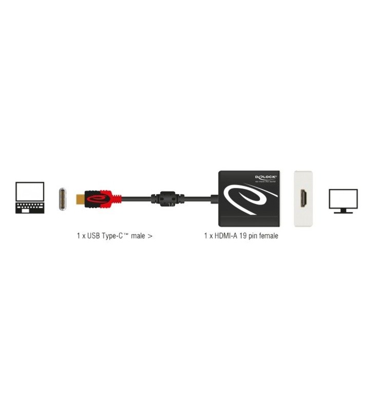 Adapter USB Type-C (Stecker)  HDMI (Buchse, DP Alt Mode)