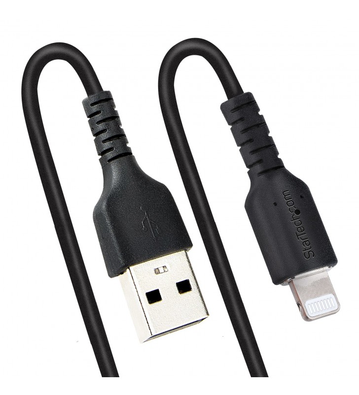 StarTech.com Cavo Lightning a USB- A da 50 cm Certificato MFi, Cavetto iPhone Spiralato di Ricarica/Alimentazione, Resistente