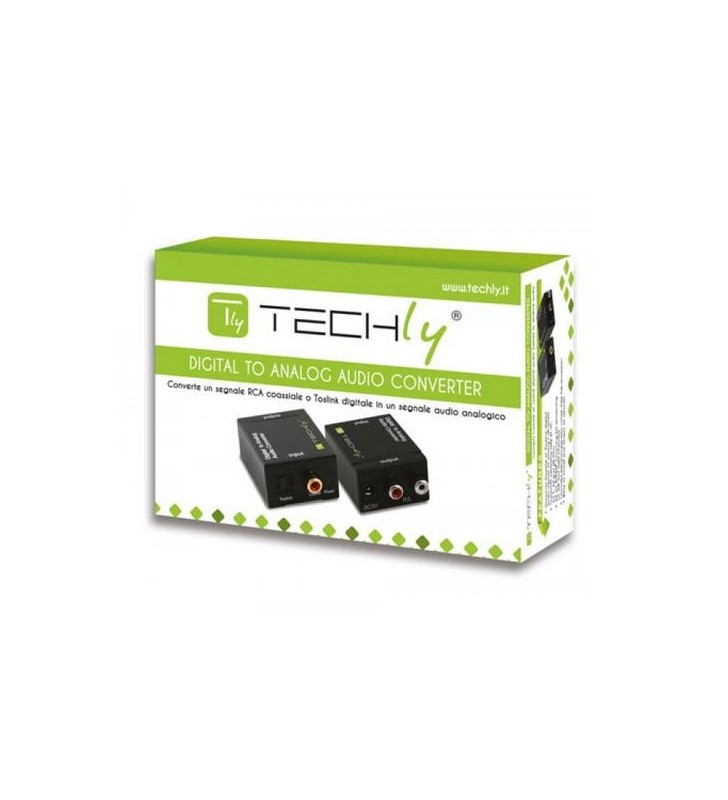 Techly IDATA SPDIF-3 cabluri prelungitoare cu mufe mamă/tată Multiconnection RCA Negru