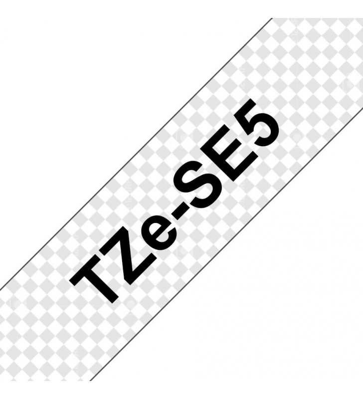 Brother TZE-SE5 benzi pentru etichete Negru pe alb TZ/TZe