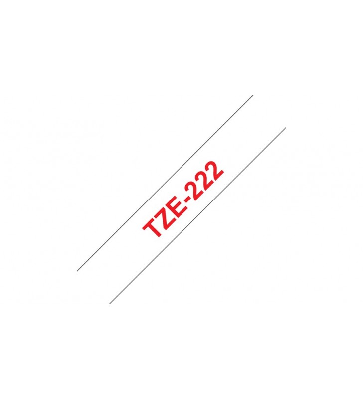 TZE-222 LAMINATED TAPE 9MM 8M/RED ON WHITE