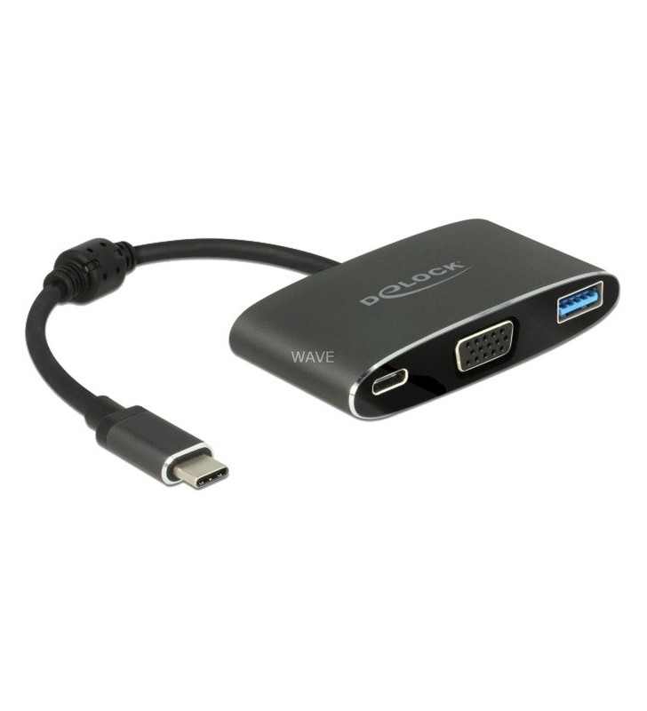 Adapter USB-C (Stecker)  VGA + USB-A 3.1 Gen1 + USB-C (Buchse)