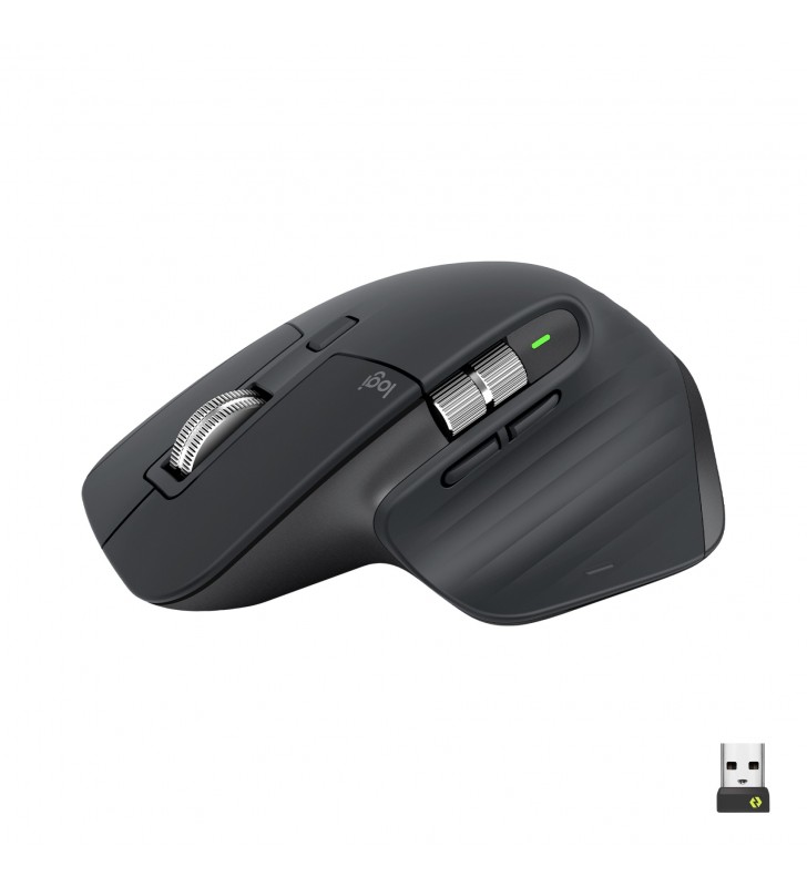 Logitech MX Master 3S mouse Mano destra Wireless a RF + Bluetooth Ottico 8000 DPI