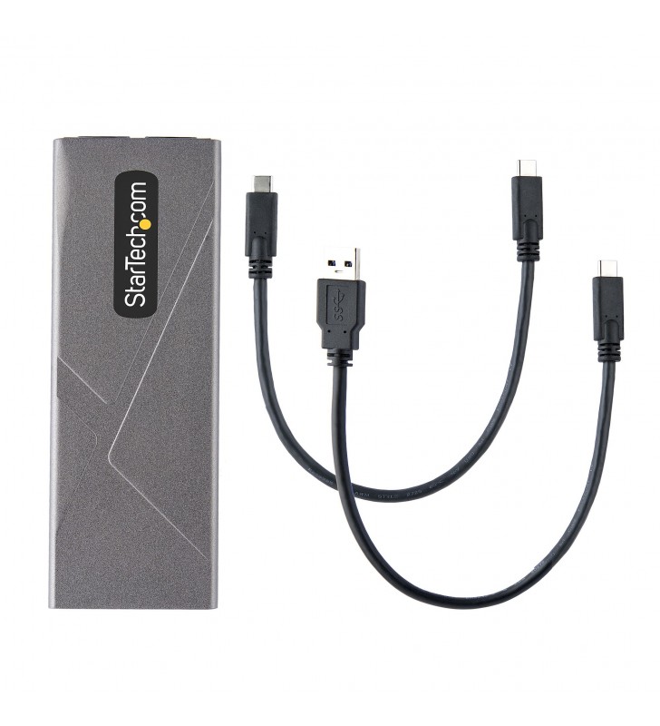 StarTech.com Box SSD M2 NVME - Adattatore USB-C 10Gbps a M.2 NVMe/SATA - Case Esterno USB-C (3.0/3.1) in Alluminio per SSD M2