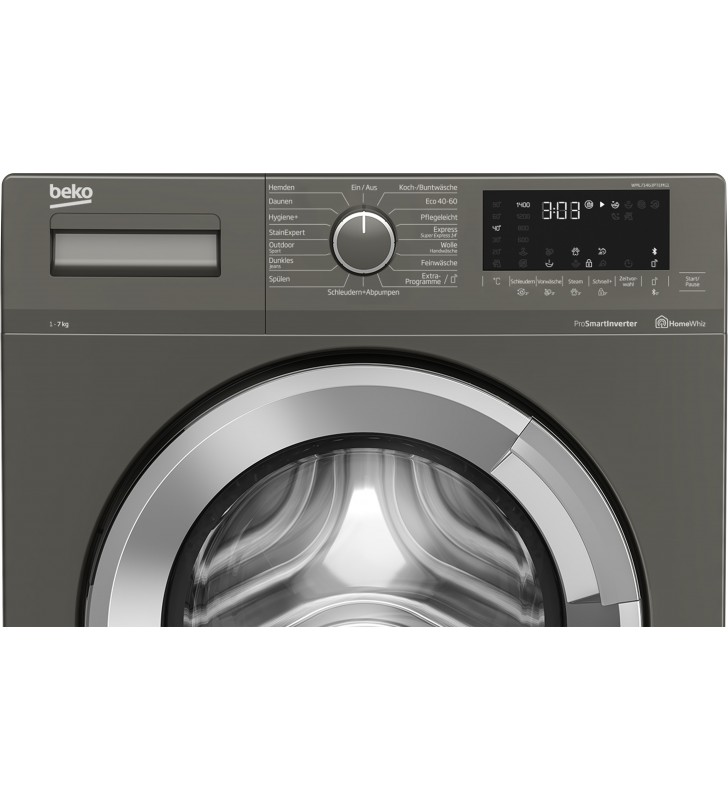 Beko WML71463PTEMG1 lavatrice Caricamento frontale 7 kg 1400 Giri/min D Grigio
