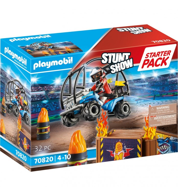 70820 Starter Pack Stuntshow Quad mit Feuerrampe, Konstruktionsspielzeug