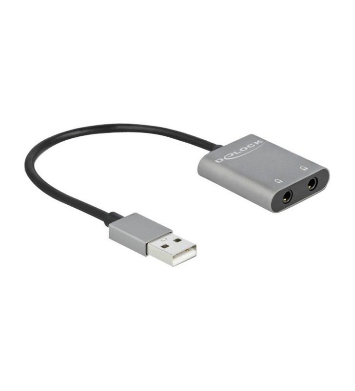 Audio Splitter USB-A  2x Klinkenbuchse, Metall, Splitter & Switches