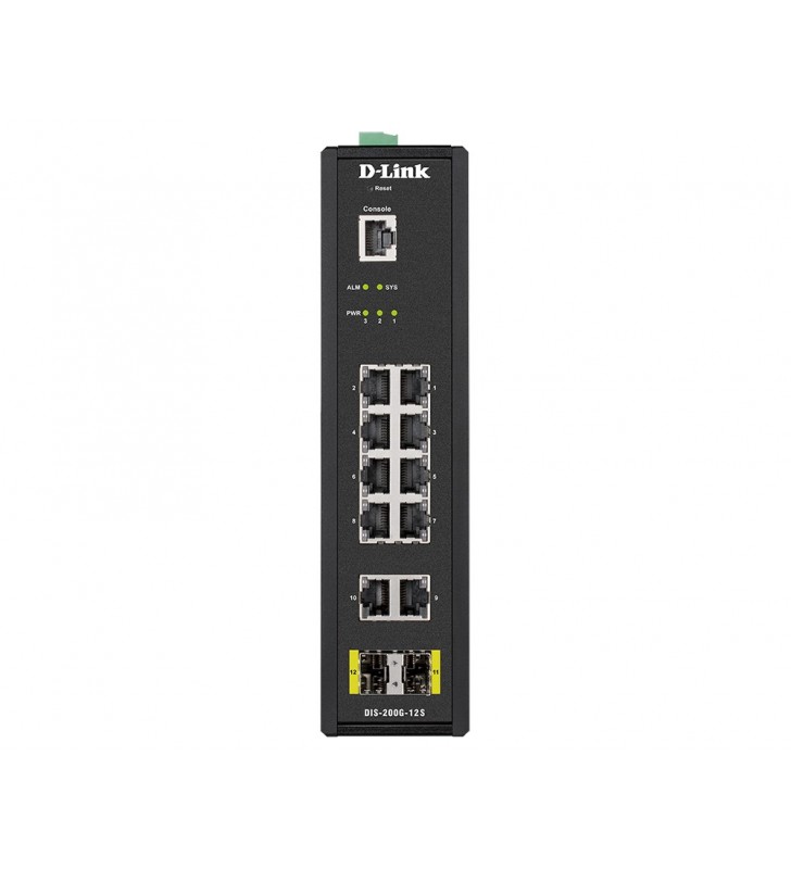 D-Link DIS-200G-12S switch di rete Gestito L2 Gigabit Ethernet (10/100/1000) Nero