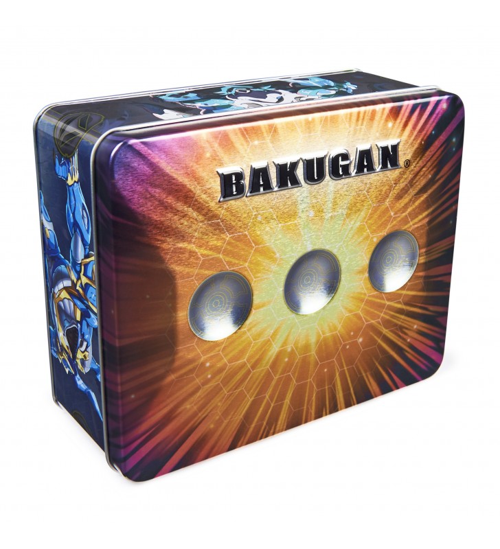 Bakugan , Baku-Tin, Sectanoid, pregiata scatola di latta da collezione con misterioso, carte collezionabili, giocattoli per