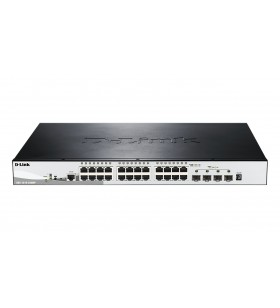 D-Link DGS-1510-28XMP switch-uri Gestionate L2/L3 Gigabit Ethernet (10/100/1000) Negru, Gri Power over Ethernet (PoE) Suport