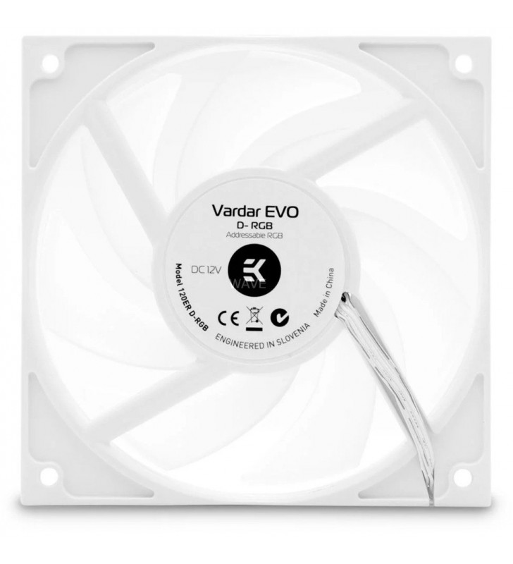 EK-Vardar EVO 120ER D-RGB (500-2200 RPM) - White, Gehäuselüfter
