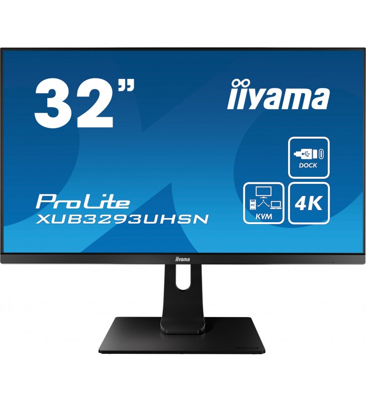 iiyama ProLite XUB3293UHSN-B1 Monitor PC 80 cm (31.5") 3840 x 2160 Pixel 4K Ultra HD LED Grigio