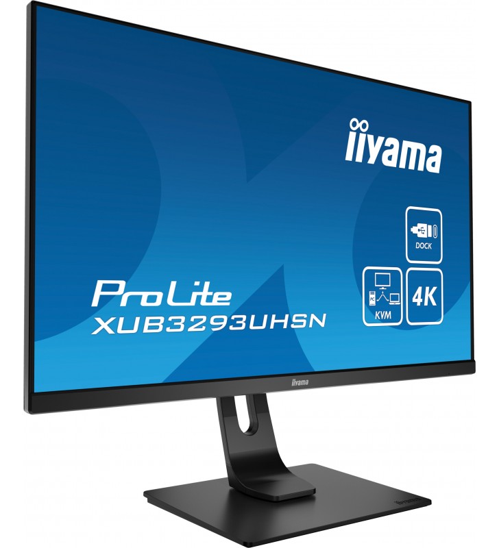 iiyama ProLite XUB3293UHSN-B1 Monitor PC 80 cm (31.5") 3840 x 2160 Pixel 4K Ultra HD LED Grigio
