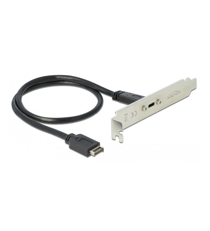 Slotblech mit 1x USB Type-C Port, Adapter