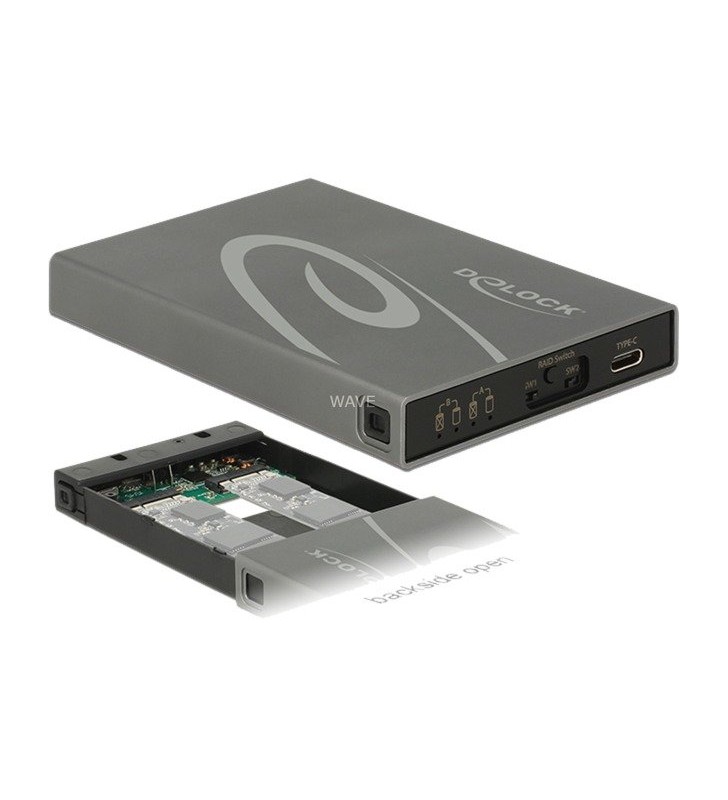 2x M.2 Key B SSD  USB 3.1 Gen 2 USB Type-C, Laufwerksgehäuse
