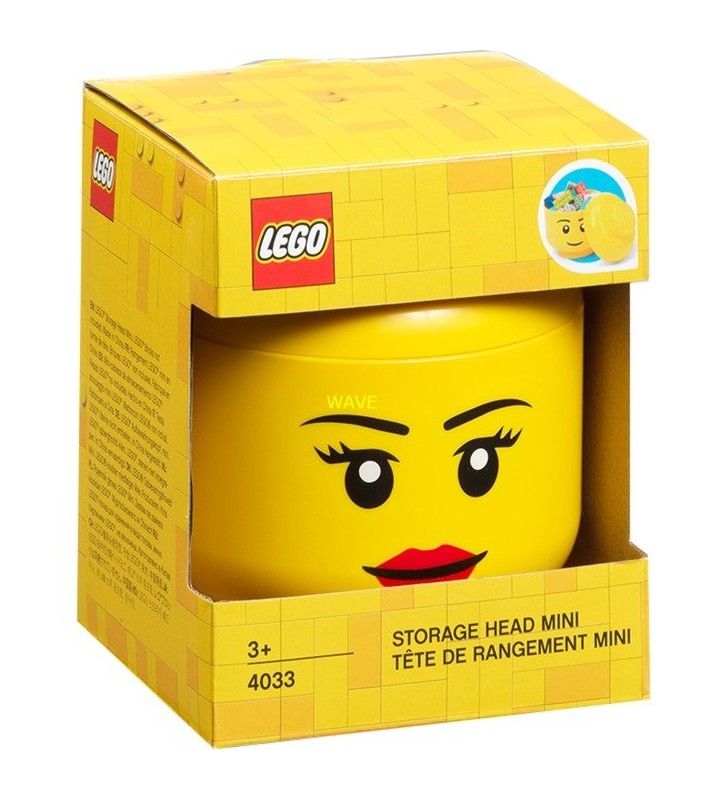 LEGO Storage Head "Girl", mini, Aufbewahrungsbox