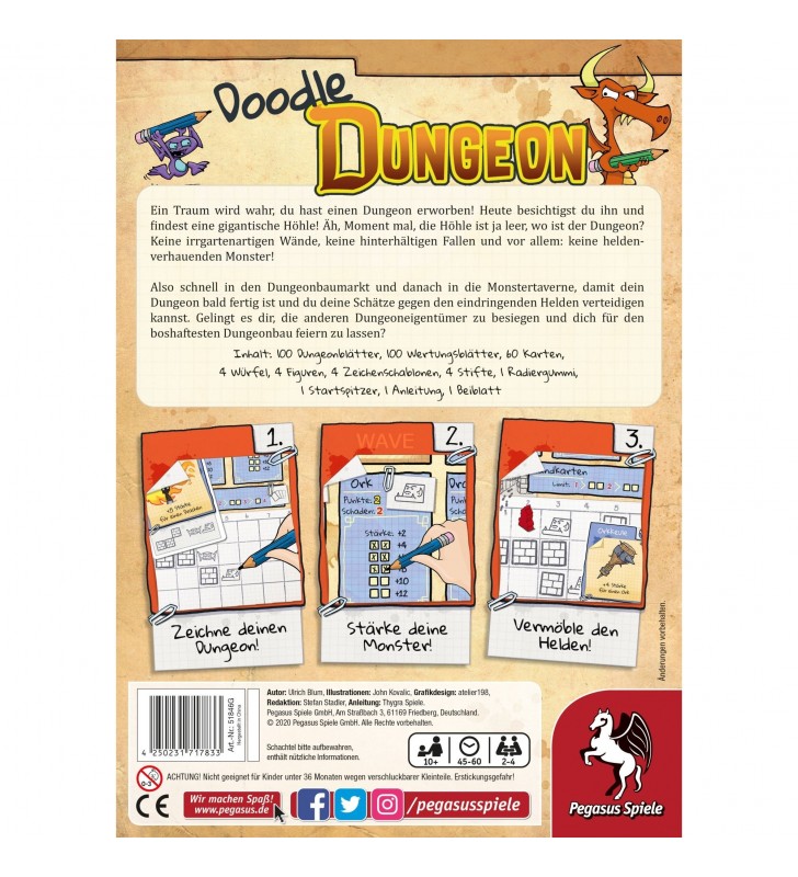 Doodle Dungeon, Brettspiel