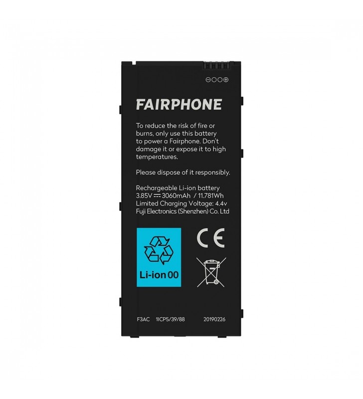 Fairphone 3 Battery Batteria Nero