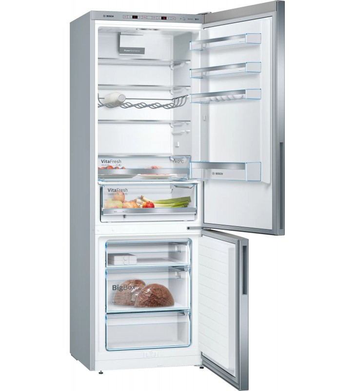 Bosch Serie 6 KGE49AICA frigorifero con congelatore Libera installazione 419 L C Acciaio inossidabile