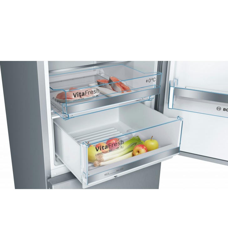 Bosch Serie 6 KGE39ALCA frigorifero con congelatore Libera installazione 343 L C Acciaio inossidabile