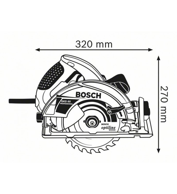 Bosch 0 601 667 001 sega circolare portatile 19 cm 5900 Giri/min 1600 W