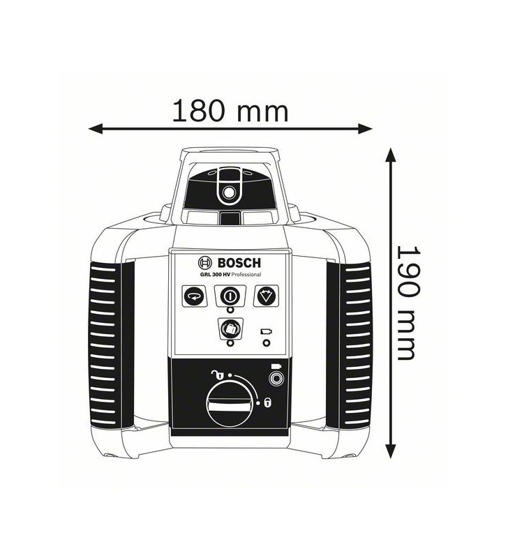 Bosch 0 601 061 501 livello laser Livella rotatoria 300 m 635 nm ( 1 mW)