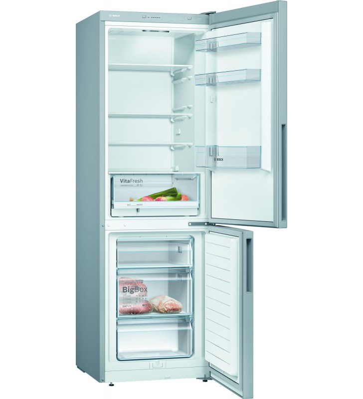 Bosch Serie 4 KGV362LEA frigorifero con congelatore Libera installazione 308 L E Acciaio inossidabile