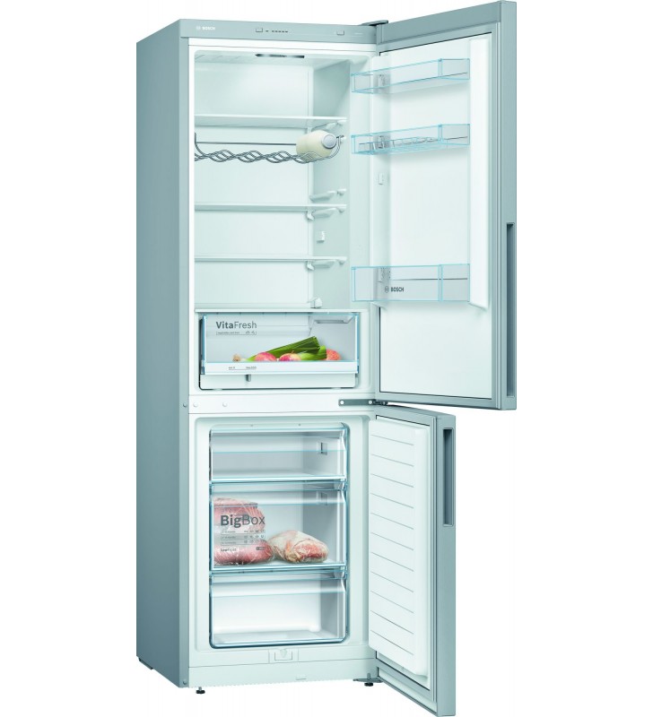 Bosch Serie 4 KGV36VLEA frigorifero con congelatore Libera installazione 308 L E Acciaio inossidabile