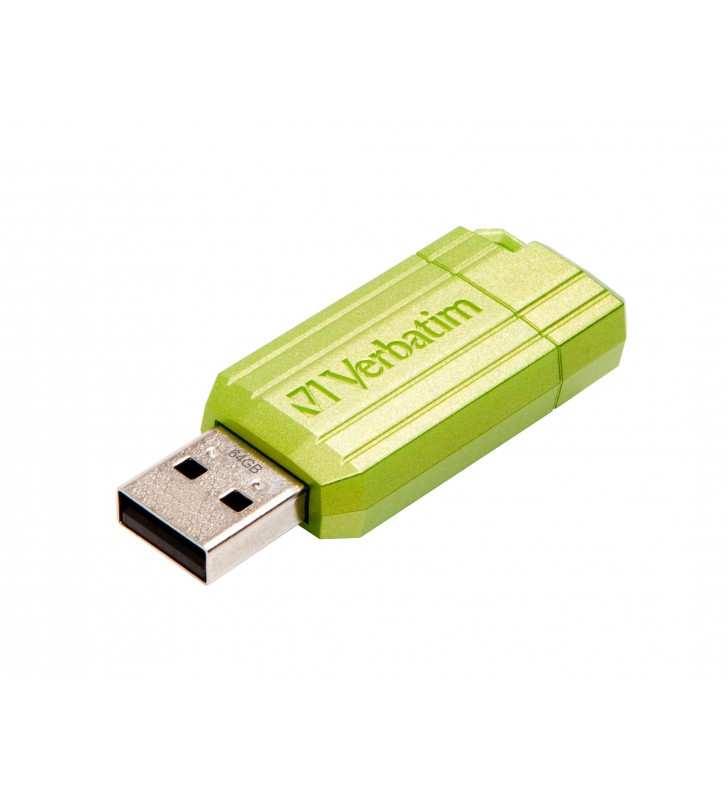 Verbatim Store n Go Pinstripe USB 2.0 Eucalyptus Green 64GB - USB-Stick - 64 GB memorii flash USB 64 Giga Bites USB Tip-A