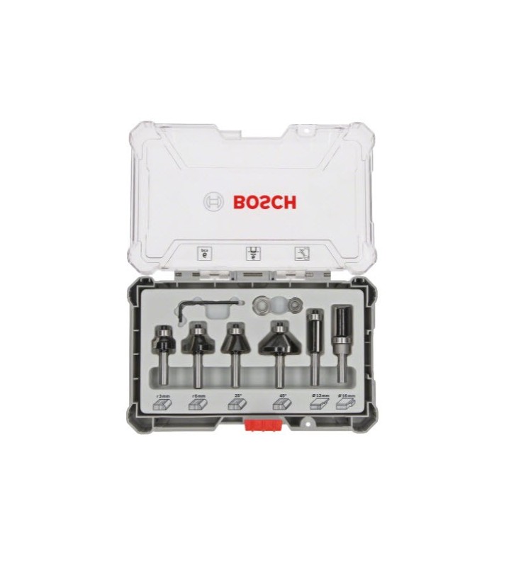 Bosch 2 607 017 470 punta per fresa Set di punte 6 pz