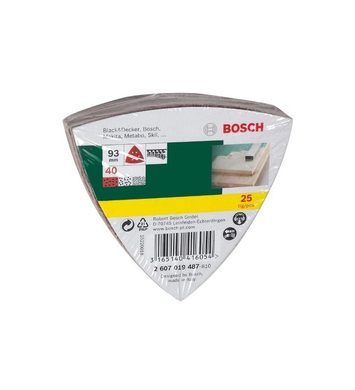 Bosch 2 607 019 487 accessorio per levigatrici 25 pz