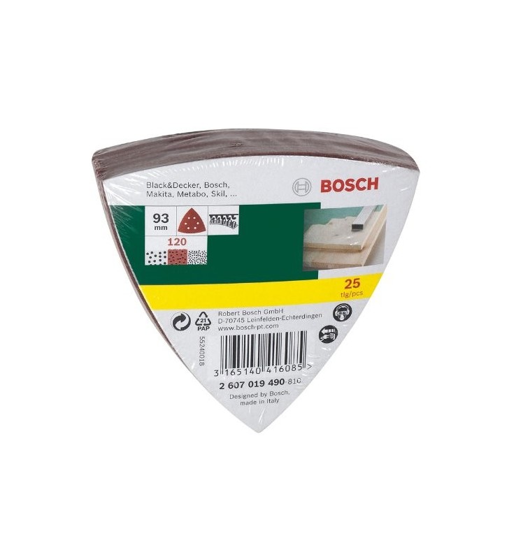 Bosch 2 607 019 490 accessorio per levigatrici 25 pz