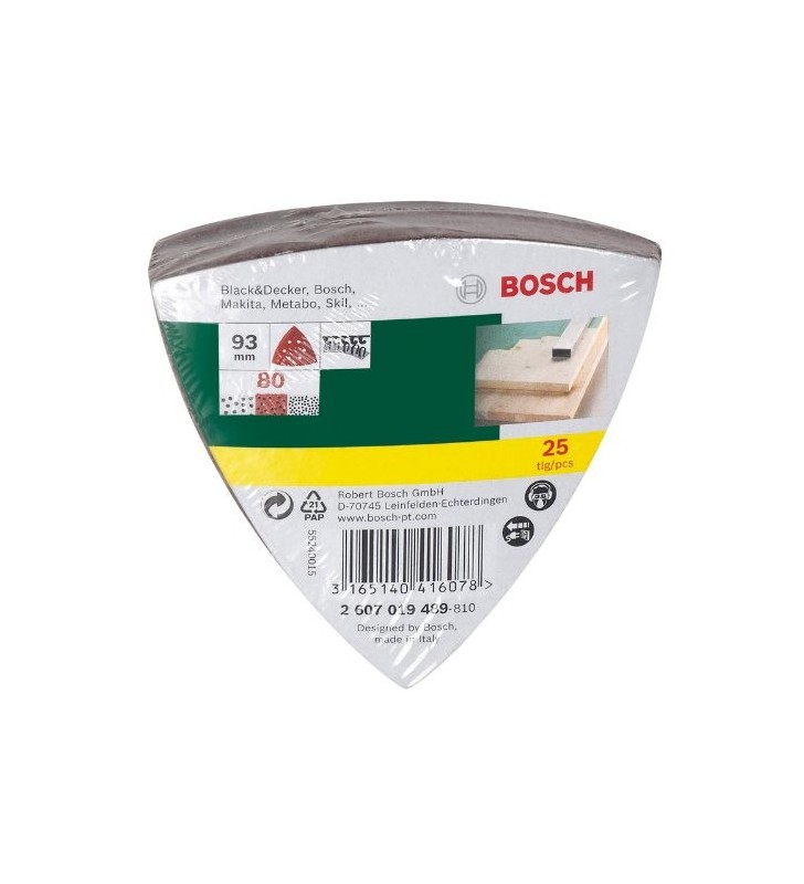 Bosch 2 607 019 489 accessorio per levigatrici 25 pz