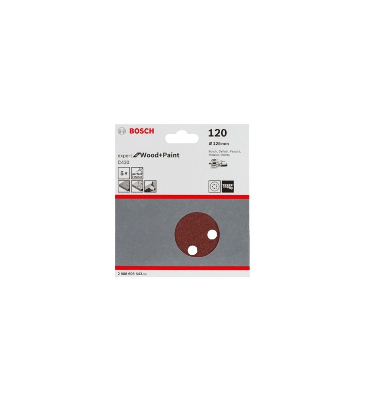 Bosch 2 608 605 643 accessorio per levigatrici 5 pz Carta abrasiva