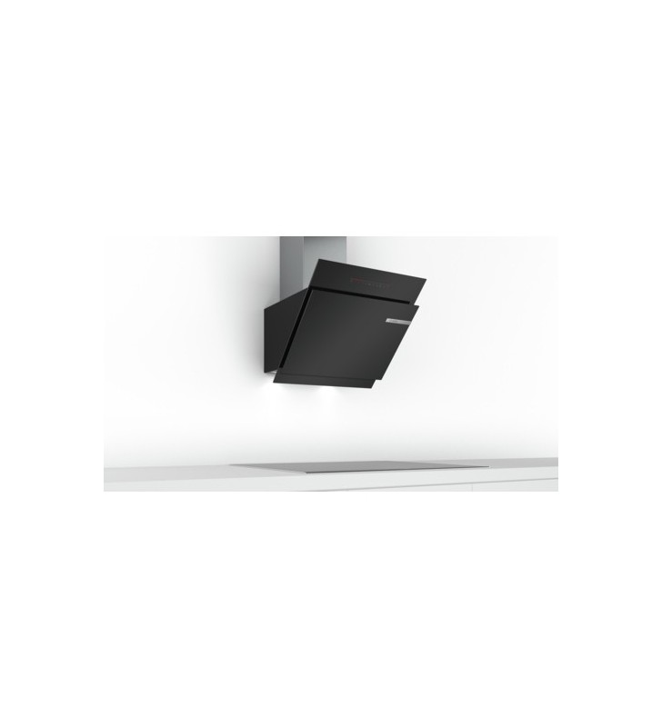 Bosch Serie 6 DWK67JQ60 cappa aspirante Cappa aspirante a parete Nero, Acciaio inossidabile 730 m³/h A+