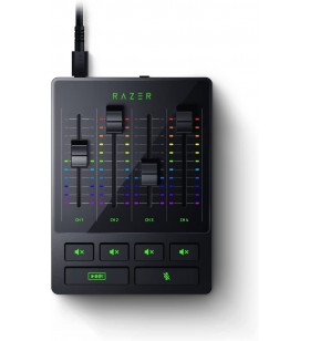 Razer Audio Mixer (Analog Audio Mixer, 4-channel Interface with Mute Buttons, XLR Input with Preamp, Plug and Play), Black, RZ19-03860100-R3M1
